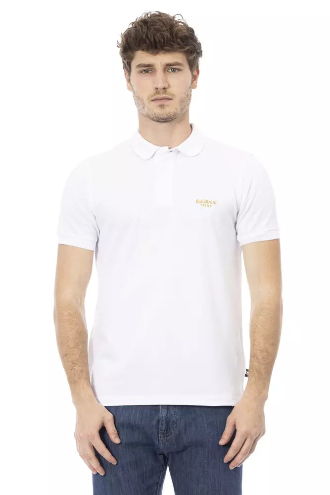 Baldinini Trend White Cotton Men Polo Shirt -   -  Baldinini Trend.