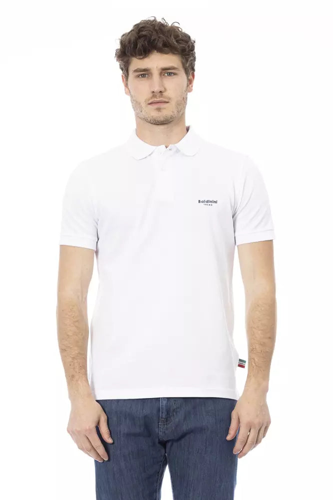 Baldinini Trend White Cotton Men Polo Shirt -   -  Baldinini Trend.