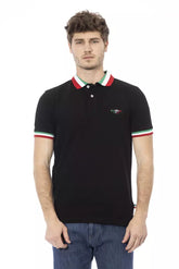 Baldinini Trend Black Cotton Men Polo Shirt -   -  Baldinini Trend.