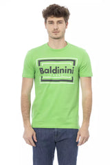Baldinini Trend Green Cotton Men T-Shirt - - Baldinini Trend.