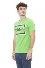 Baldinini Trend Green Cotton Men T-Shirt - - Baldinini Trend.