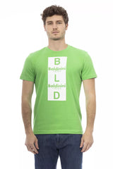 Baldinini Trend Green Cotton Men T-Shirt - - Baldinini Trend.