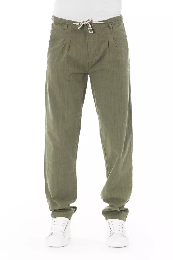 Baldinini Trend Army Cotton Men Chino Trousers - - Baldinini Trend.