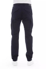 Baldinini Trend Blue Cotton Men Cargo Trouser -   -  Baldinini Trend.
