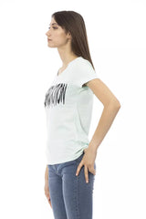 Trussardi Action Light Blue Cotton Women Top -   -  Trussardi Action.