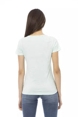 Trussardi Action Light Blue Cotton Women Top -   -  Trussardi Action.