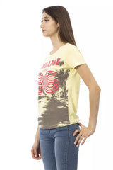 Trussardi Action Yellow Cotton Women T-Shirt -   -  Trussardi Action.