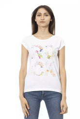 Trussardi Action White Cotton Women T-Shirt -   -  Trussardi Action.