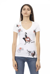 Trussardi Action White Cotton Women T-Shirt -   -  Trussardi Action.