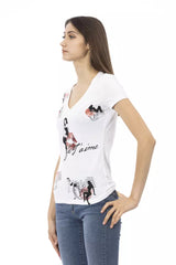 Trussardi Action White Cotton Women T-Shirt - - Trussardi Action.