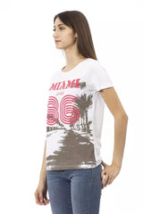 Trussardi Action White Cotton Women T-Shirt -   -  Trussardi Action.