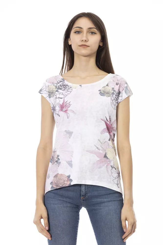 Trussardi Action White Cotton Women T-Shirt -   -  Trussardi Action.