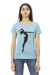 Trussardi Action Light Blue Cotton Women T-Shirt -   -  Trussardi Action.