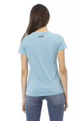 Trussardi Action Light Blue Cotton Women T-Shirt -   -  Trussardi Action.