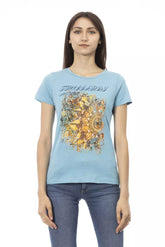 Trussardi Action Light Blue Cotton Women T-Shirt -   -  Trussardi Action.
