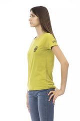 Trussardi Action Green Cotton Women T-Shirt -   -  Trussardi Action.