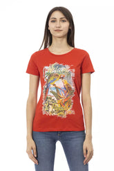Trussardi Action Red Cotton Women T-Shirt -   -  Trussardi Action.