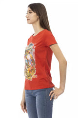 Trussardi Action Red Cotton Women T-Shirt -   -  Trussardi Action.