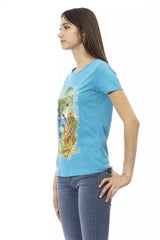 Trussardi Action Light Blue Cotton Women T-Shirt -   -  Trussardi Action.