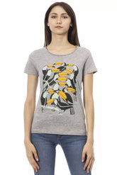 Trussardi Action Gray Cotton Women T-Shirt -   -  Trussardi Action.