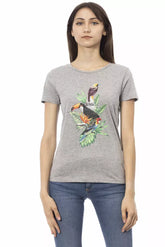Trussardi Action Gray Cotton Women T-Shirt -   -  Trussardi Action.