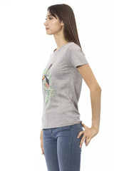 Trussardi Action Gray Cotton Women T-Shirt -   -  Trussardi Action.