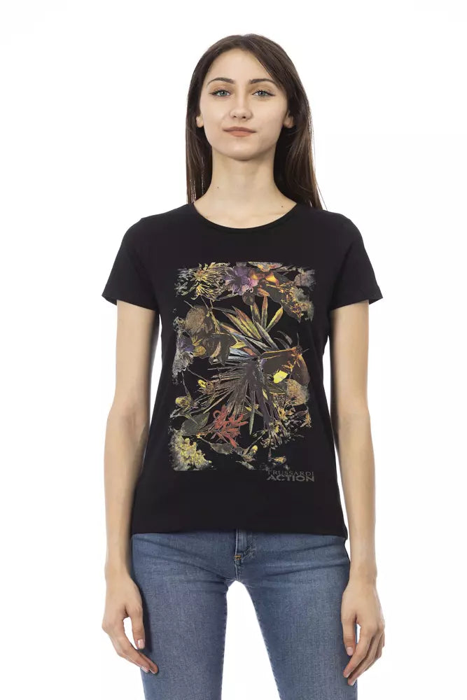 Trussardi Action Black Cotton Women T-Shirt -   -  Trussardi Action.