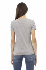 Trussardi Action Gray Cotton Women T-Shirt -   -  Trussardi Action.
