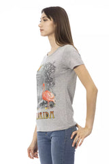 Trussardi Action Gray Cotton Women T-Shirt -   -  Trussardi Action.