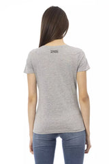Trussardi Action Gray Cotton Women T-Shirt -   -  Trussardi Action.