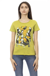 Trussardi Action Green Cotton Women T-Shirt -   -  Trussardi Action.