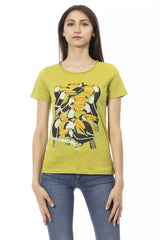 Trussardi Action Green Cotton Women T-Shirt -   -  Trussardi Action.