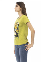 Trussardi Action Green Cotton Women T-Shirt -   -  Trussardi Action.