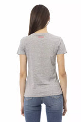 Trussardi Action Gray Cotton Women T-Shirt -   -  Trussardi Action.