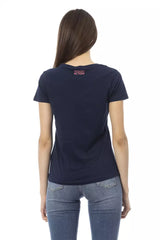 Trussardi Action Chic Blue Short Sleeve Round Neck Tee -   -  Trussardi Action.