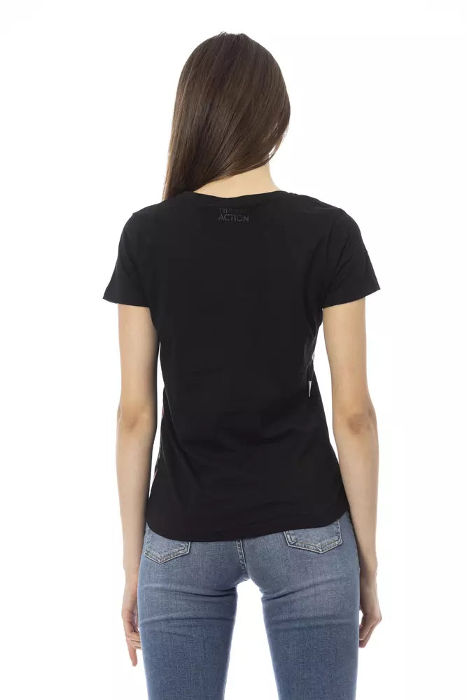 Trussardi Action Chic Black Short Sleeve Round Neck Tee -   -  Trussardi Action. Trussardi Action Chic Black Short Sleeve Round Neck Tee -   -  Trussardi Action.
