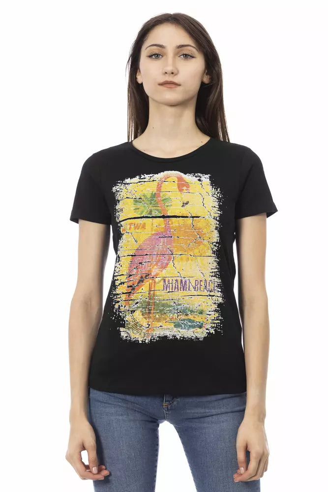 Trussardi Action Black Cotton Women T-Shirt -   -  Trussardi Action.