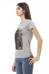 Trussardi Action Gray Cotton Women T-Shirt -   -  Trussardi Action.