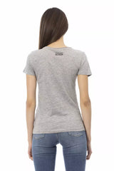 Trussardi Action Gray Cotton Women T-Shirt -   -  Trussardi Action.