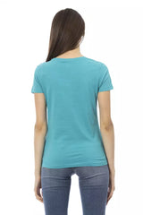 Trussardi Action Light Blue Cotton Women T-Shirt -   -  Trussardi Action.