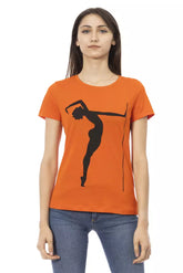 Trussardi Action Orange Cotton Women T-Shirt -   -  Trussardi Action.