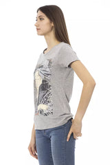 Trussardi Action Gray Cotton Women T-Shirt -   -  Trussardi Action.