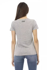 Trussardi Action Gray Cotton Women T-Shirt -   -  Trussardi Action.