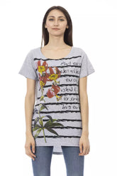 Trussardi Action Gray Cotton Women T-Shirt -   -  Trussardi Action.