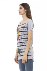 Trussardi Action Gray Cotton Women T-Shirt -   -  Trussardi Action.