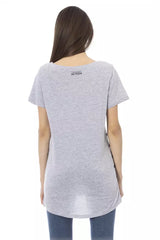 Trussardi Action Gray Cotton Women T-Shirt -   -  Trussardi Action.