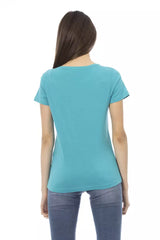 Trussardi Action Light Blue Cotton Women T-Shirt -   -  Trussardi Action.