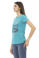 Trussardi Action Light Blue Cotton Women T-Shirt -   -  Trussardi Action.