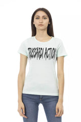 Trussardi Action Light Blue Cotton Women T-Shirt -   -  Trussardi Action.