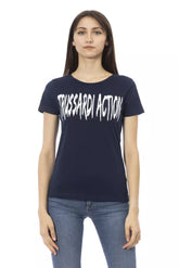 Trussardi Action Blue Cotton Women T-Shirt -   -  Trussardi Action.